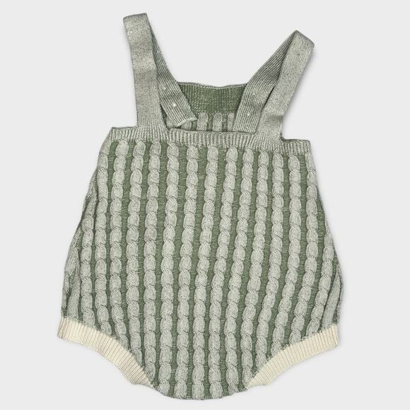 Cat & Jack Green Knit Romper Jumper | 3-6 mo - Picture 2 of 4